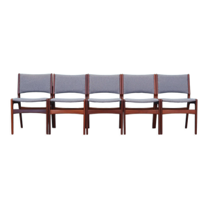 5 chaises en palissandre, design