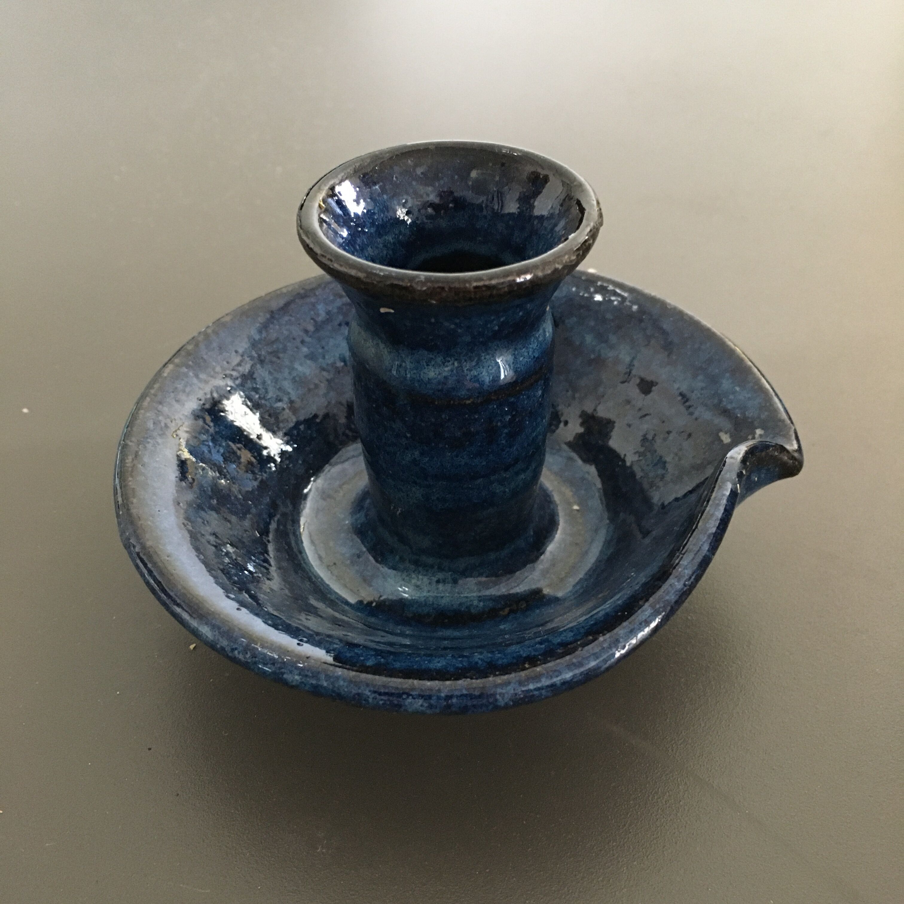 Blue Bougeoir signed