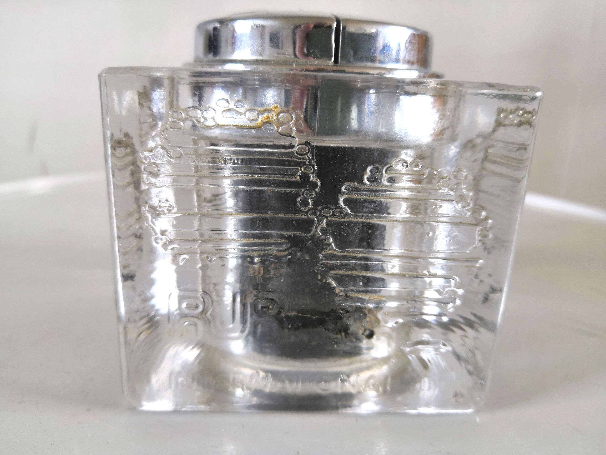 Glass lighter inlaid decoration design 70s