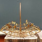 Wrought iron basket with handle medium