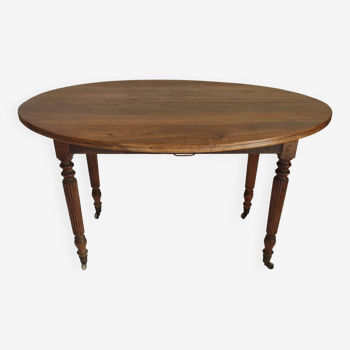19th century Regency style oval dining room table with flaps 108-240 cm