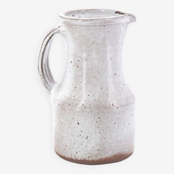 White stoneware pitcher by Jeanne and Norbert Pierlot