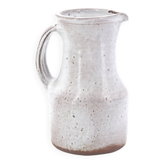 White stoneware pitcher by Jeanne and Norbert Pierlot