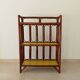 Vintage library shelf in bamboo and rattan 60s/70s