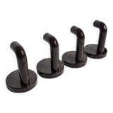 Set of 4 vintage 70s wall hooks, 10 cm