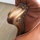 Louis VX style leather armchairs