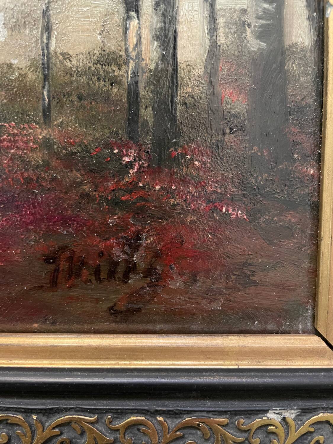 20th century undergrowth landscape painting