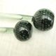 Set of 2 bubbled blown glass vases
