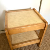 Pair of elm bedside tables