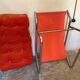 Fauteuil chauffeuse vintage pop 1970’s tubulure chrome