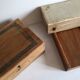 Ensemble de 3 boites en bois toilette de pension vintage