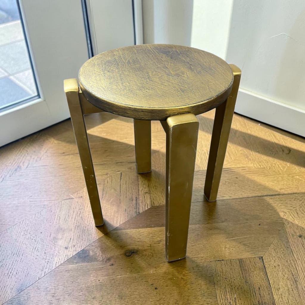 Tabouret vintage doré