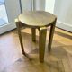 Tabouret vintage doré