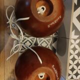 Wooden ball lamp base made in Italy