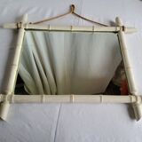Patinated bamboo mirror