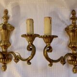 2 bronze wall lights