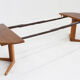 Vintage Danish oval extendable dining table solid teak 1960s XL