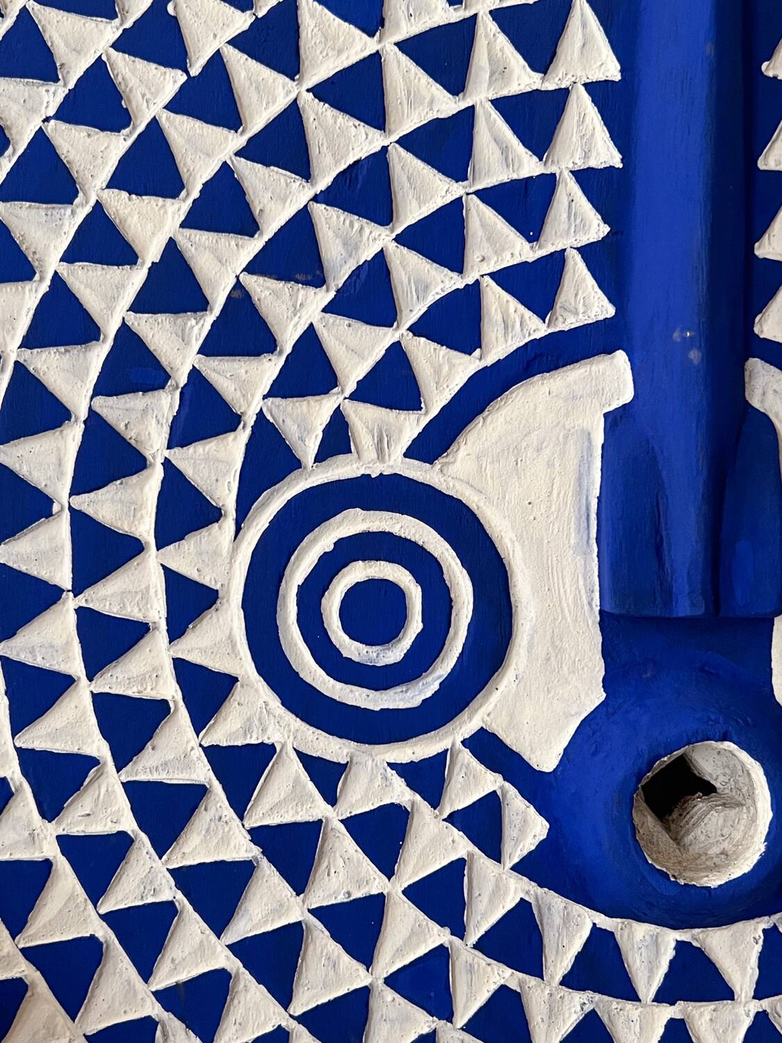 Large blue sun mask (Burkina Faso)