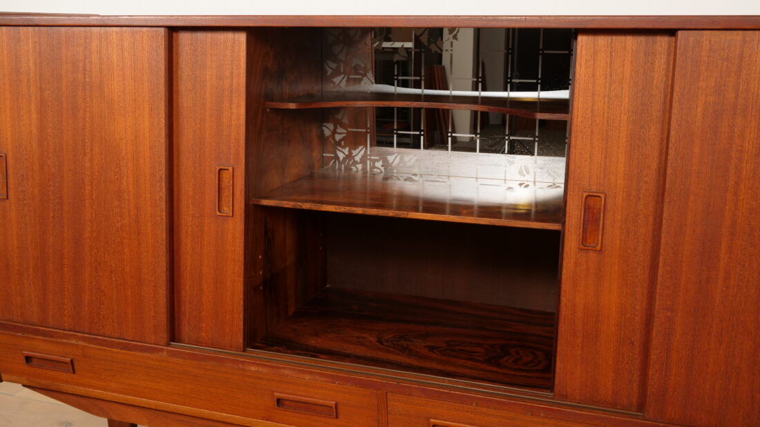 Vintage highboard | Wall cabinet | Teak | 180 cm