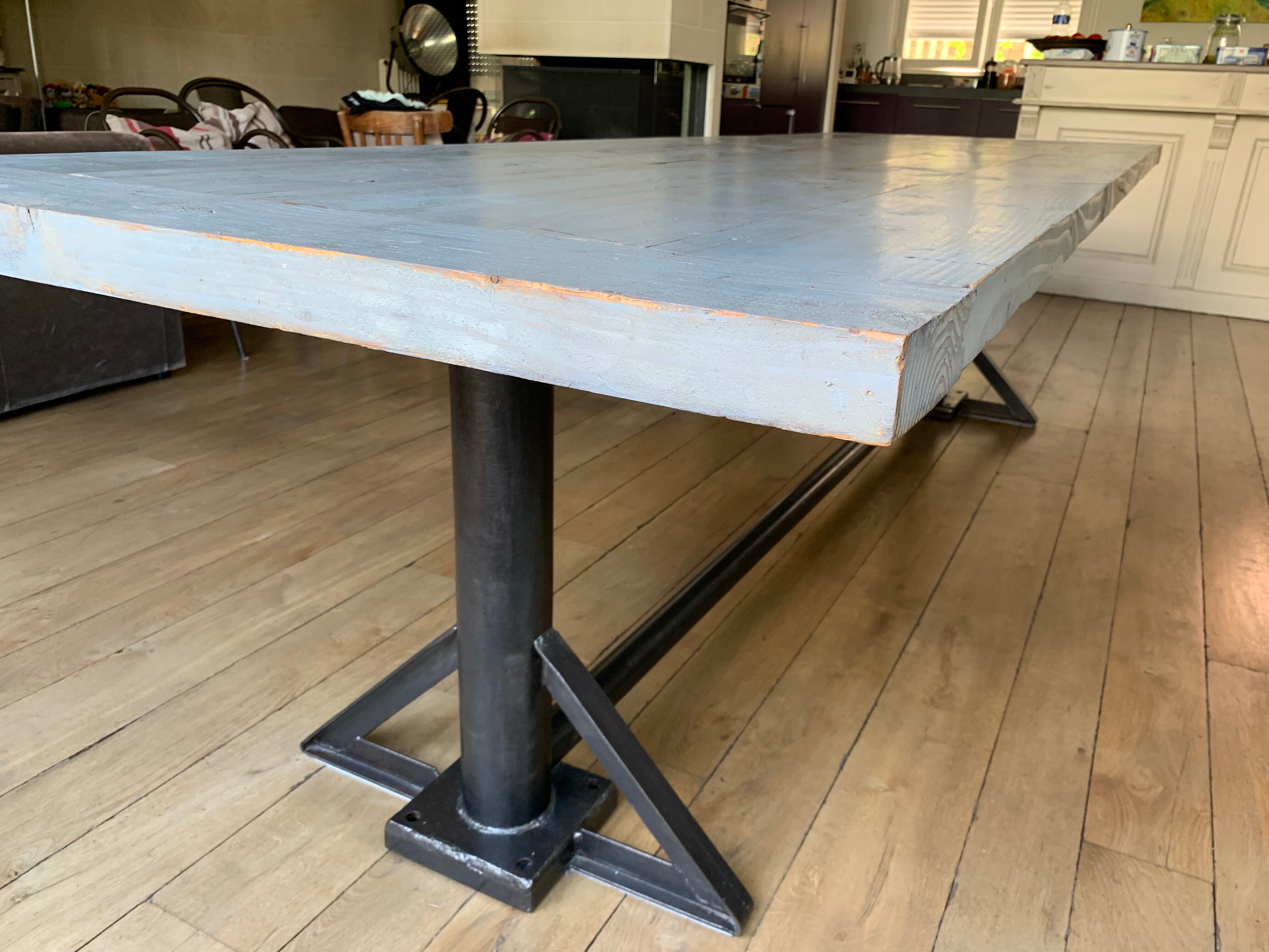 Industrial table for 10/12 people authentic