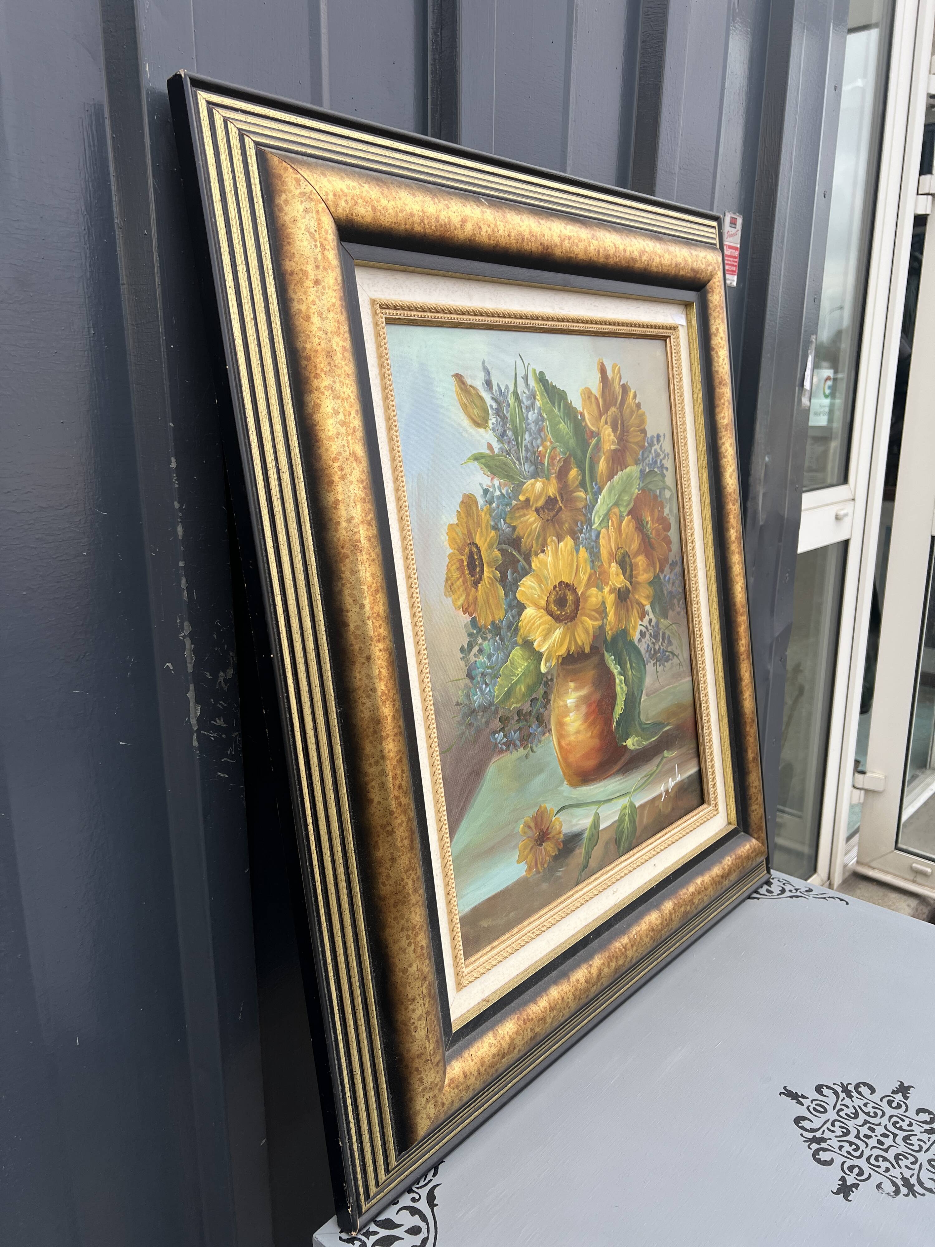 Painting Bouquets of Flowers on Entablature