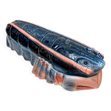 Lobster barbotine signed Michel Caugant midnight blue / coral