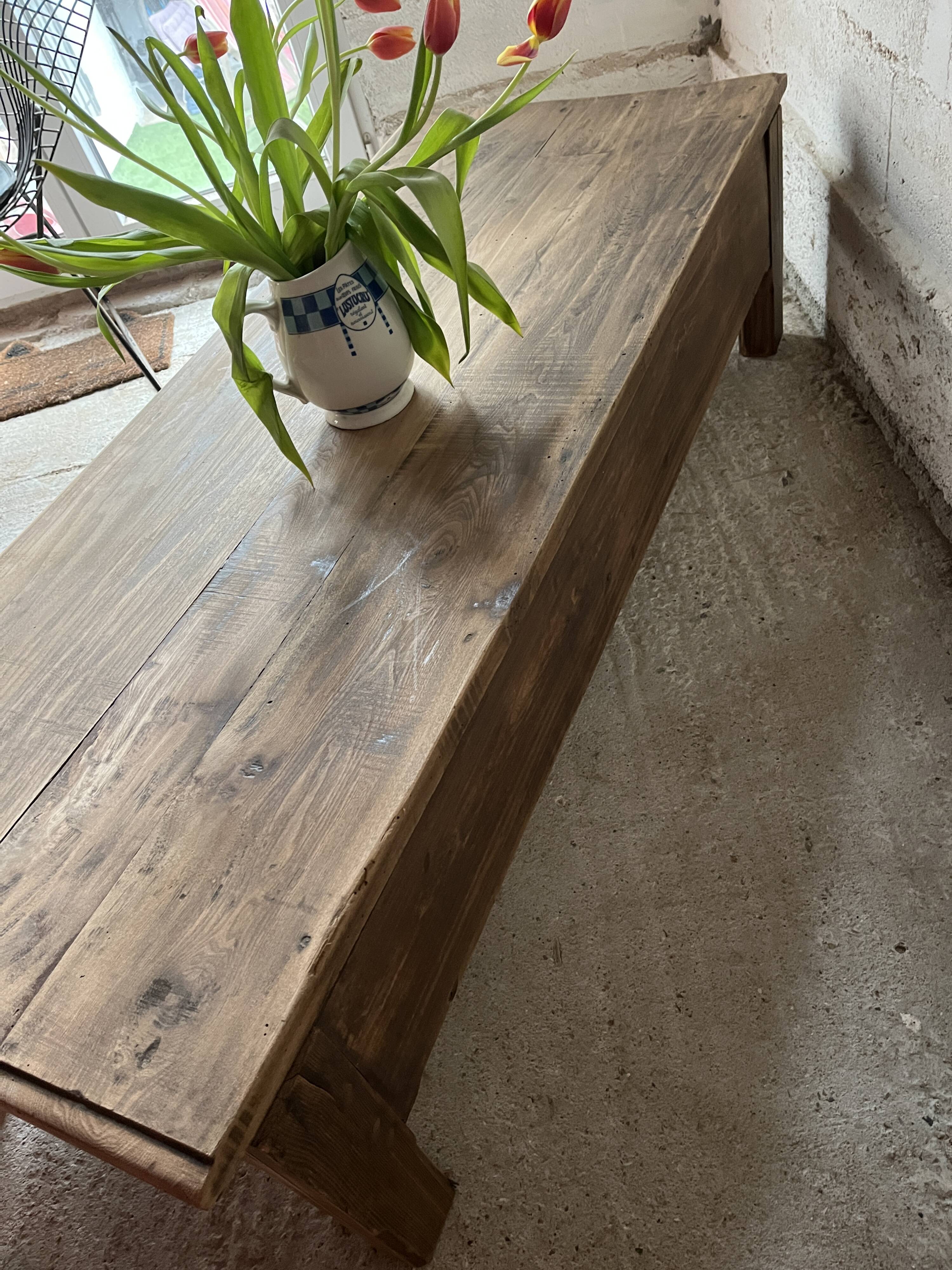 Low farmhouse table