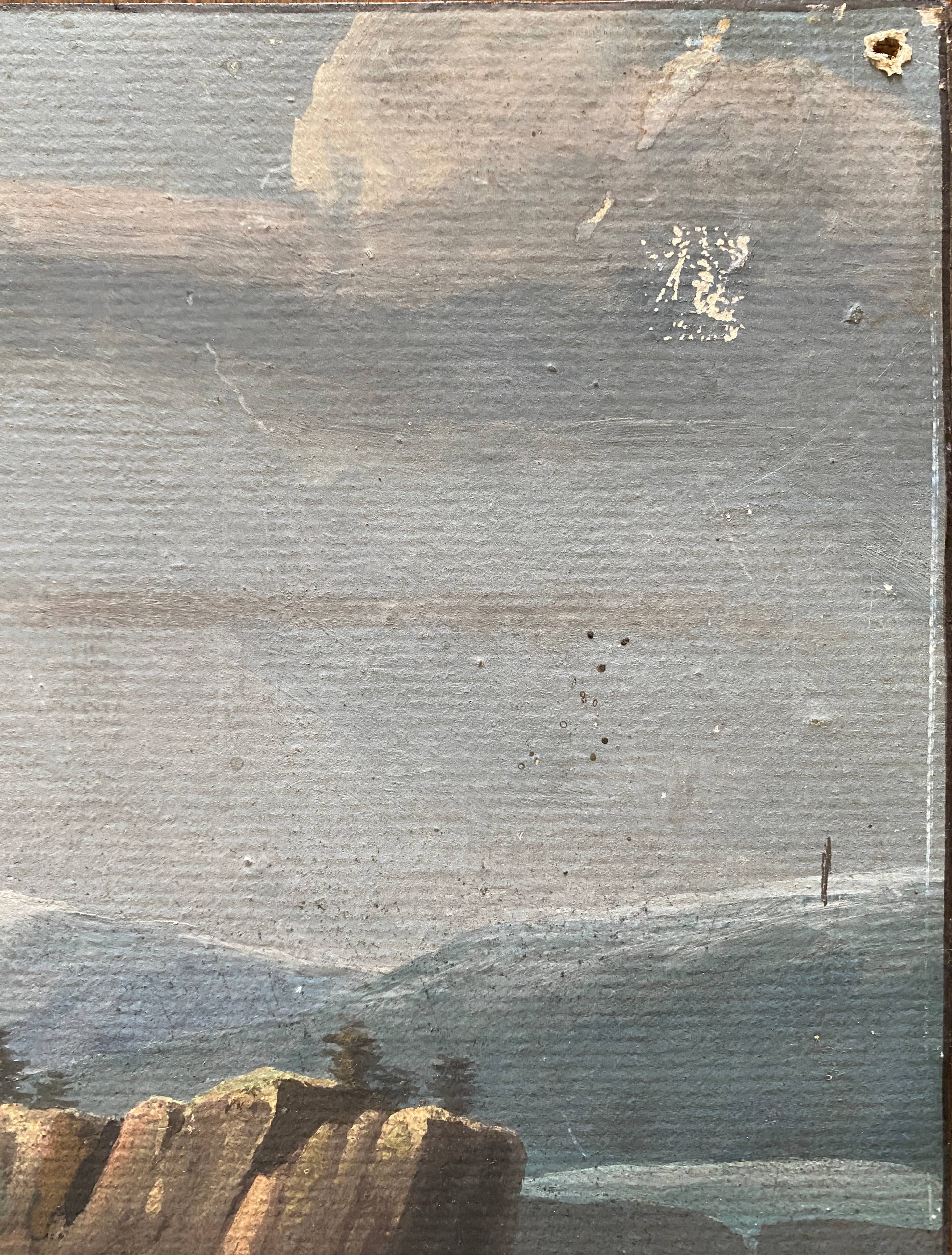 Old Gouache Painting (18th/19th century) View of the Galcier Alps (Vorderaar?) Switzerland