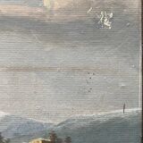 Tableau Gouache ancienne (XVIII°/XIX°) Vue ds Alpes Galcier (Vorderaar ?) Suisse