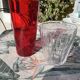 Verre haut en verre rouge