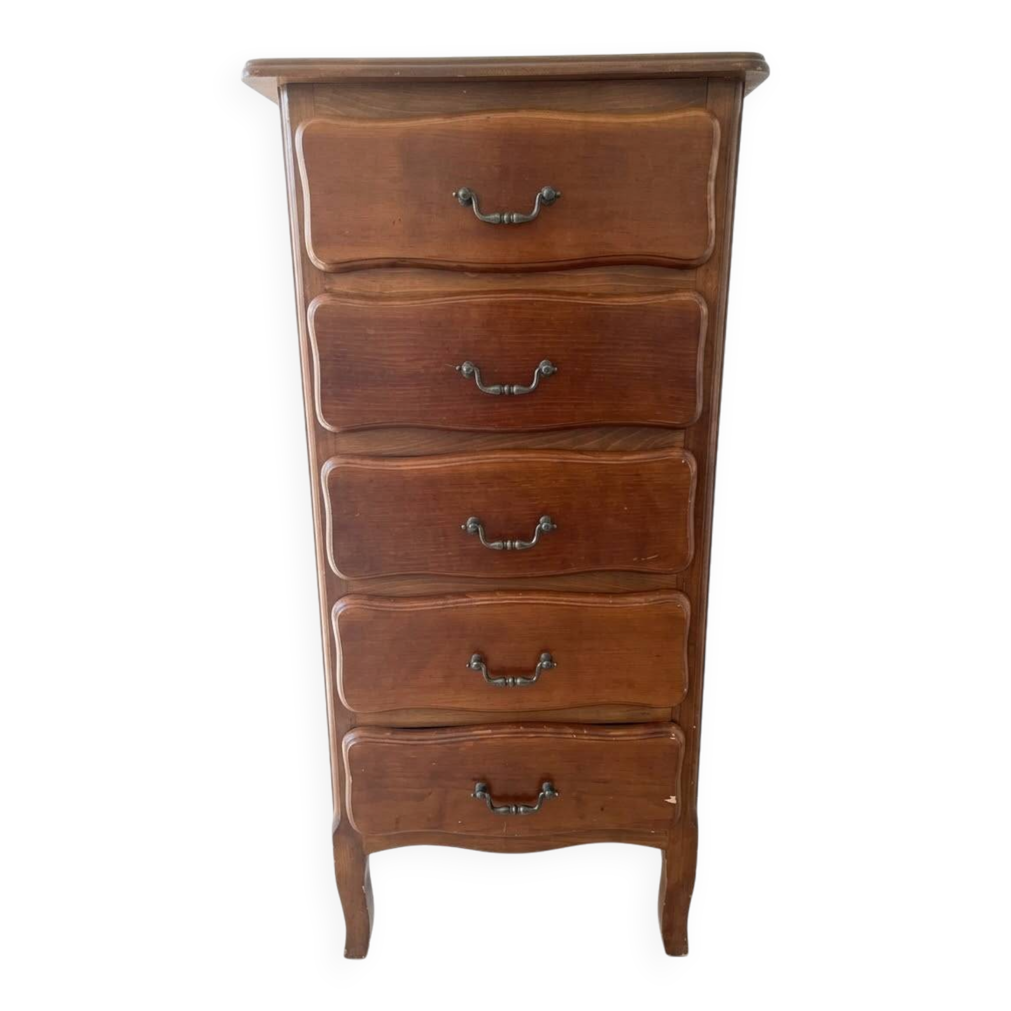 Chiffonnier classique 5 tiroirs en bois