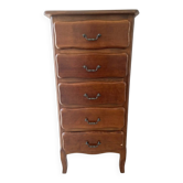 Chiffonnier classique 5 tiroirs en bois