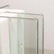 White Marble Italian Square Side Table with Glass Top and Lighting Option