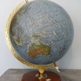 Globe terrestre années 50/60 pied en bois
