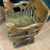 African tribal ensemble of 4 pieces of furniture for dignitaries of the Kingdom of Dahomey, Benin.