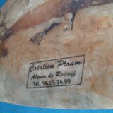 Applique années 70 resine et algues de roscoff création ploum