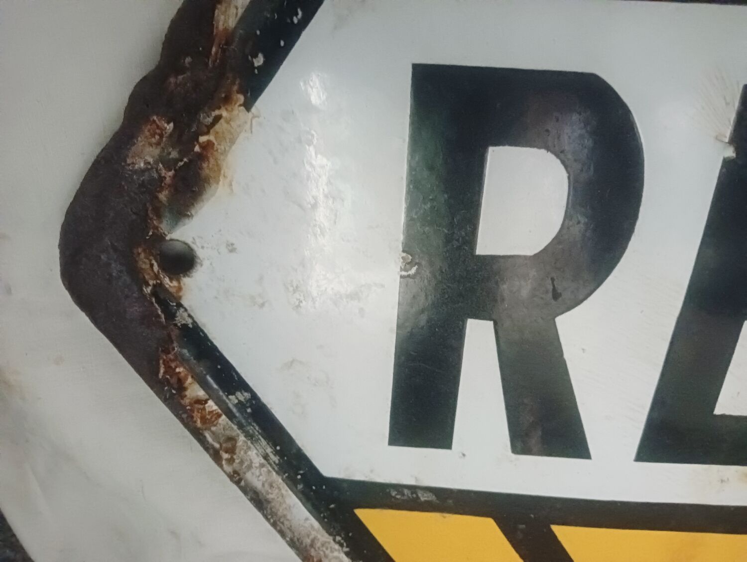 Old garage enamelled plate "renault"