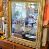 Napoleon III Mirror in Gilded Stucco Wood - 92 Cm