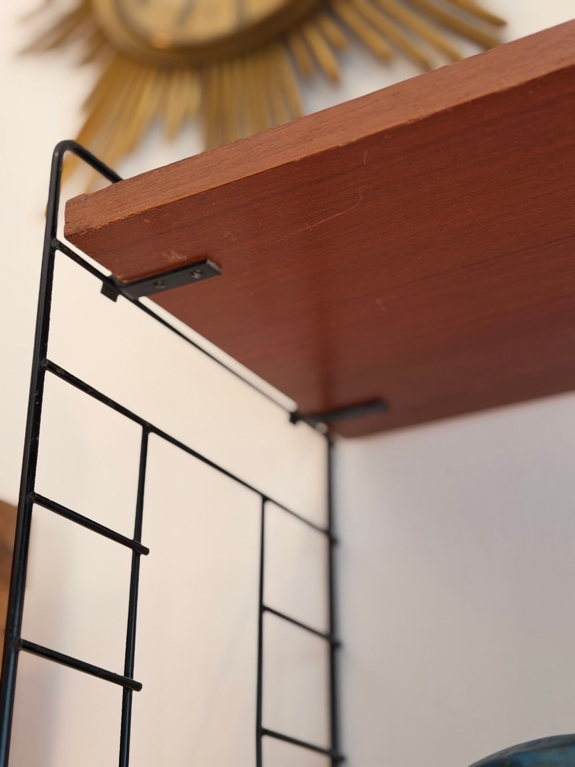 Modular wall shelf in teak – 1960s