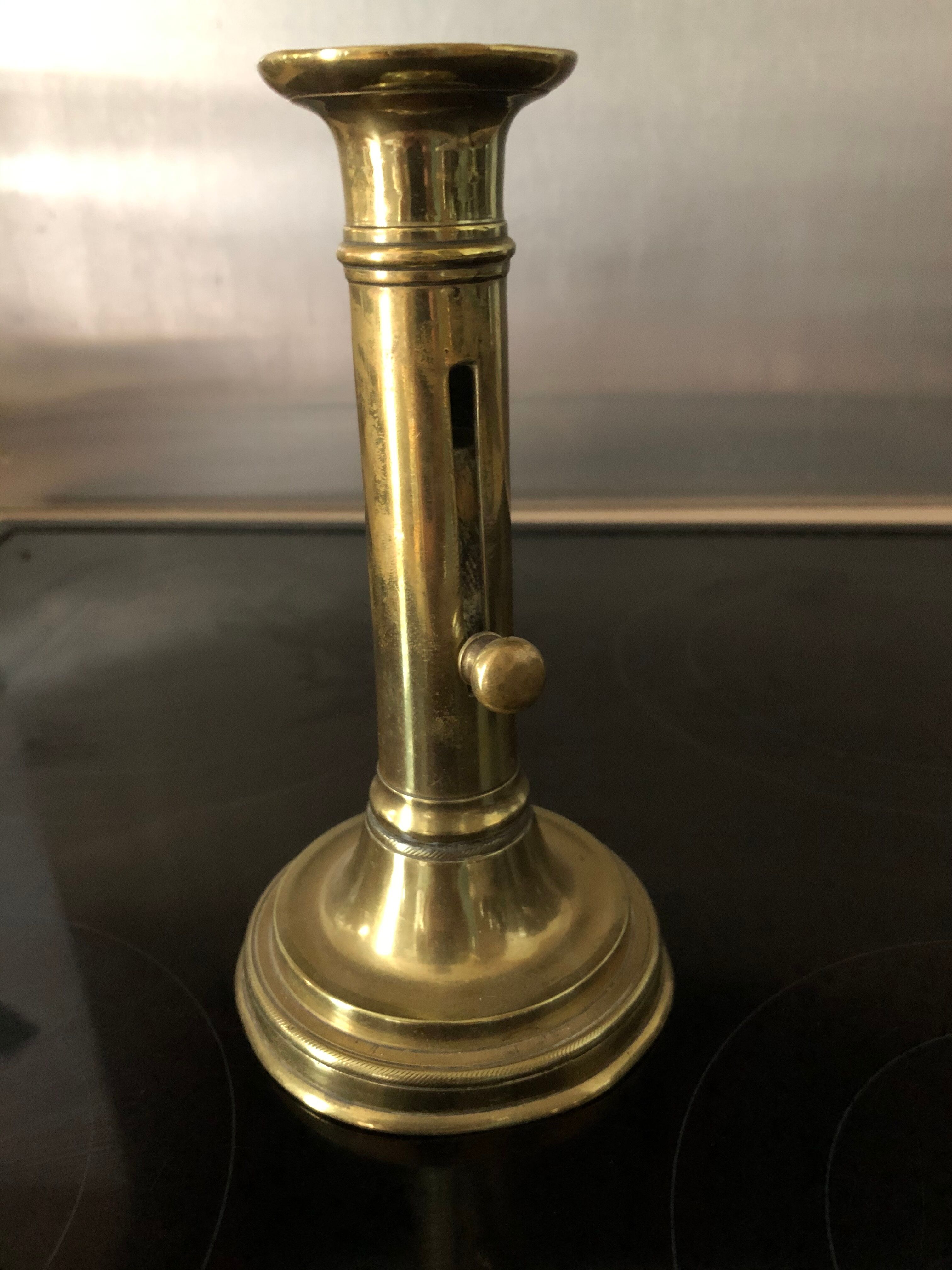 Adjustable brass candlestick