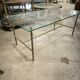 Table basse acier et verre vers 1950/60