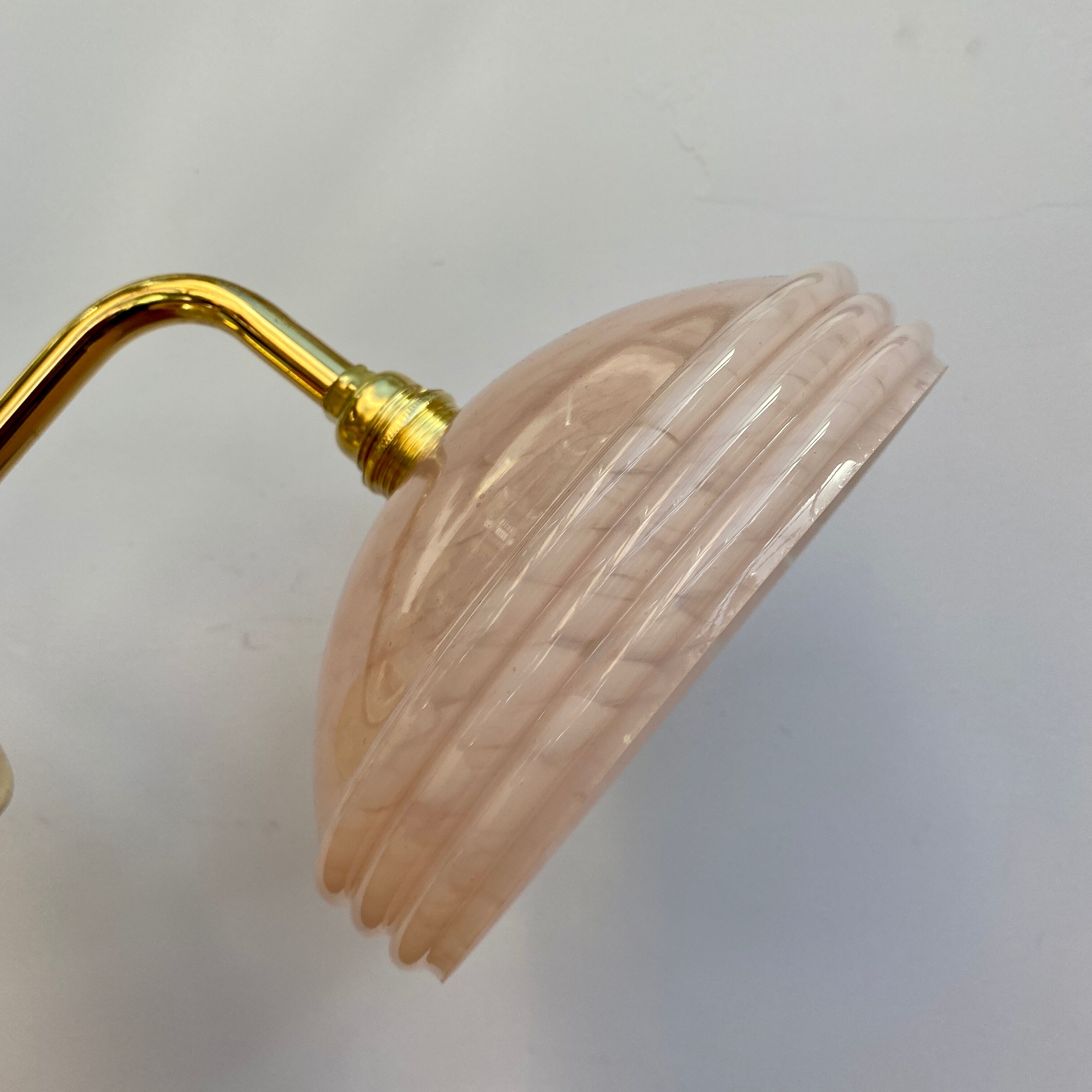Vintage pink Clichy glass lampshade wall lampshade