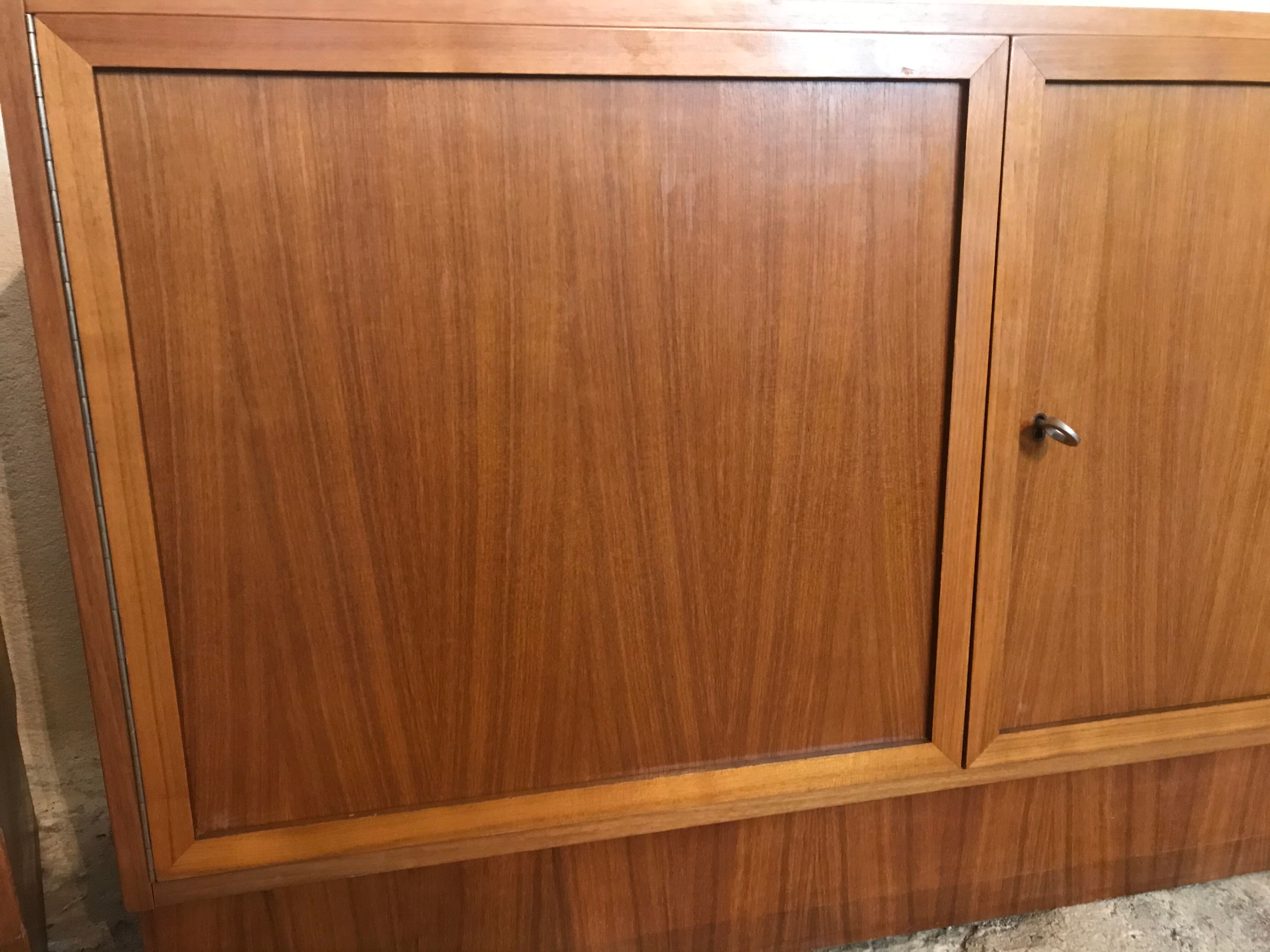 Set de trois modules enfilade style scandinave teck blond 1960