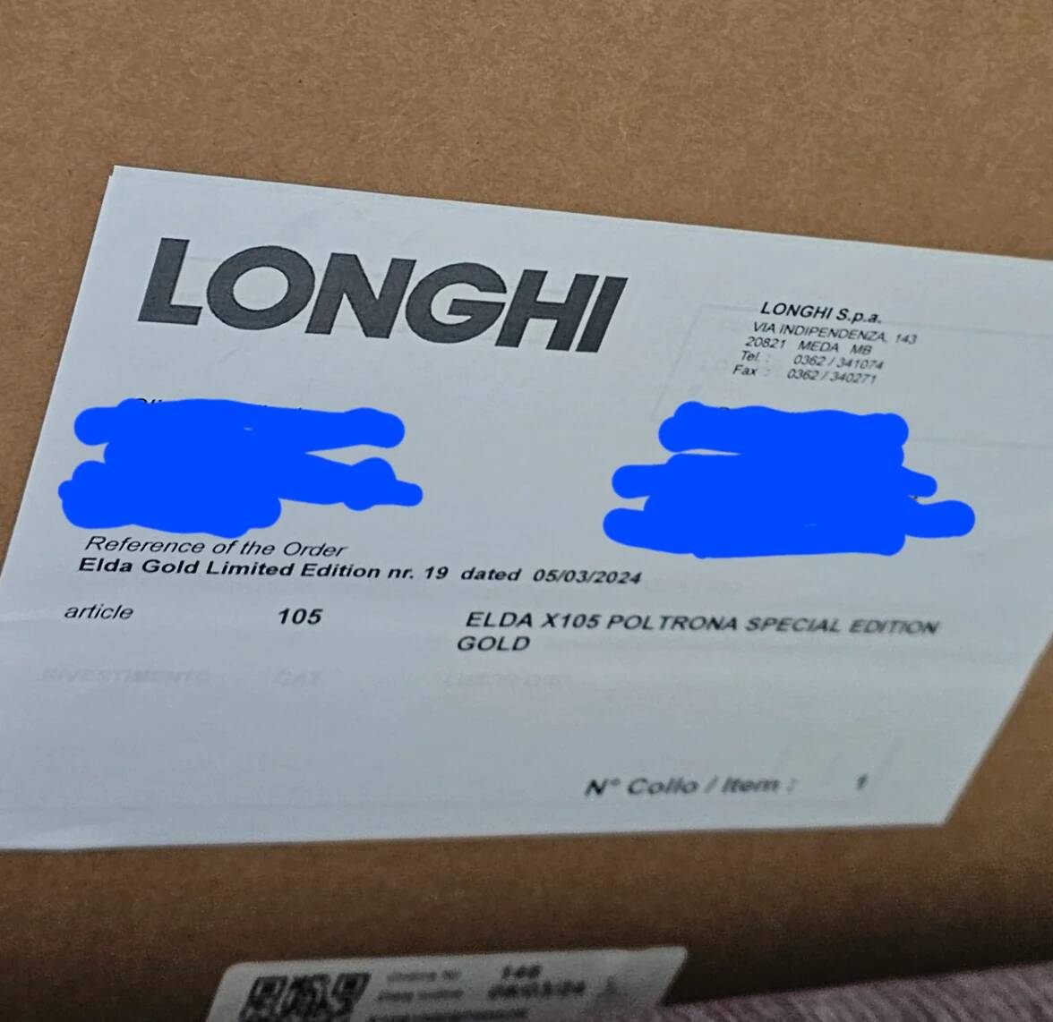 Golden limited edition Elda chair by Joe Colombo for Longhi Italy no. 19/20