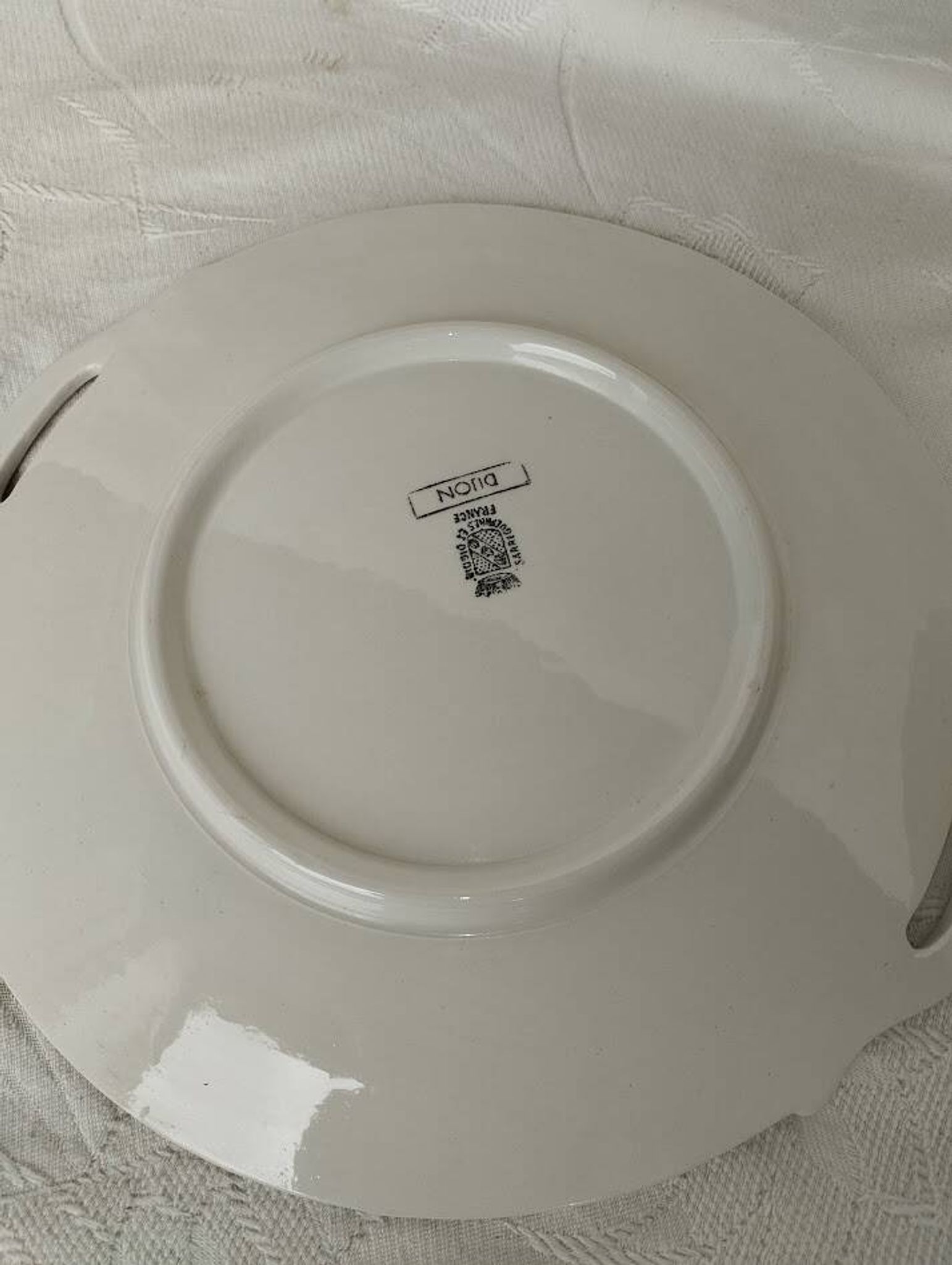 Lot of Vintage Sarreguemines & Digoin – "Dijon" Model | Tart Dish + 8 Plates