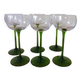 White wine glasses in crystal.