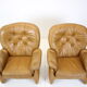 Fauteuils italiens cuir 1970s design