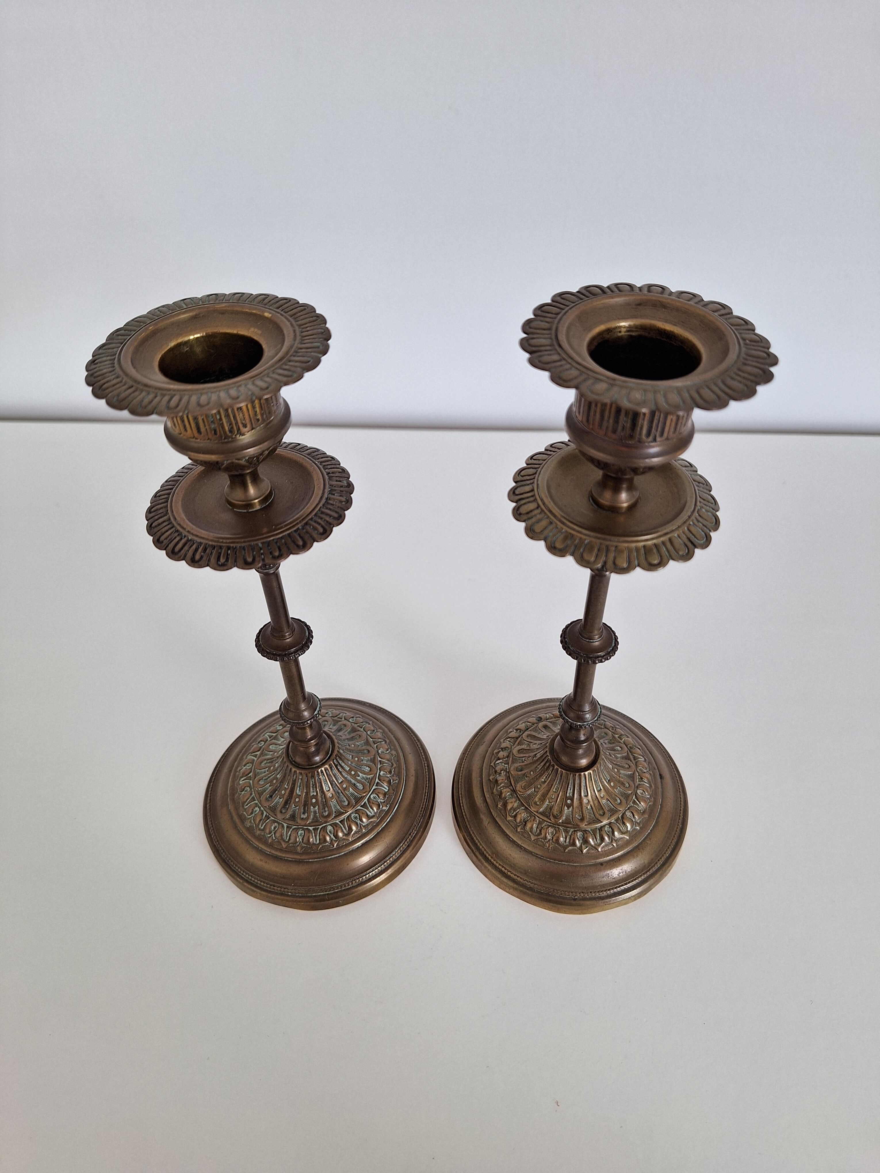 Vintage brass candle holders