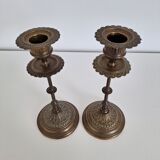 Vintage brass candle holders