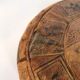 Pair of moroccan leather beanbags beautiful patina patina 1900